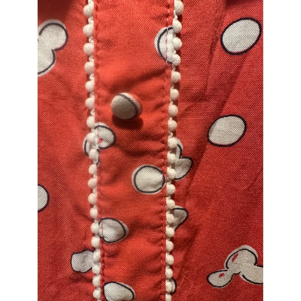 Disney LC Lauren Conrad Minnie Mouse Red Polka Dot Peter Pan‎ Collar Blouse S